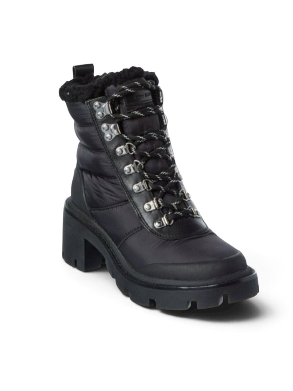 <<Tory Burch Nylon & Leather Lug Sole Black Boots – Sz 8M